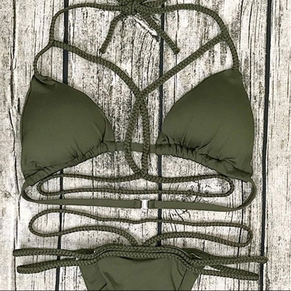 ✨THE BELIZE BRAIDED 2 PIECE BIKINI SWIMSUIT *NWT - Picture 4 of 8